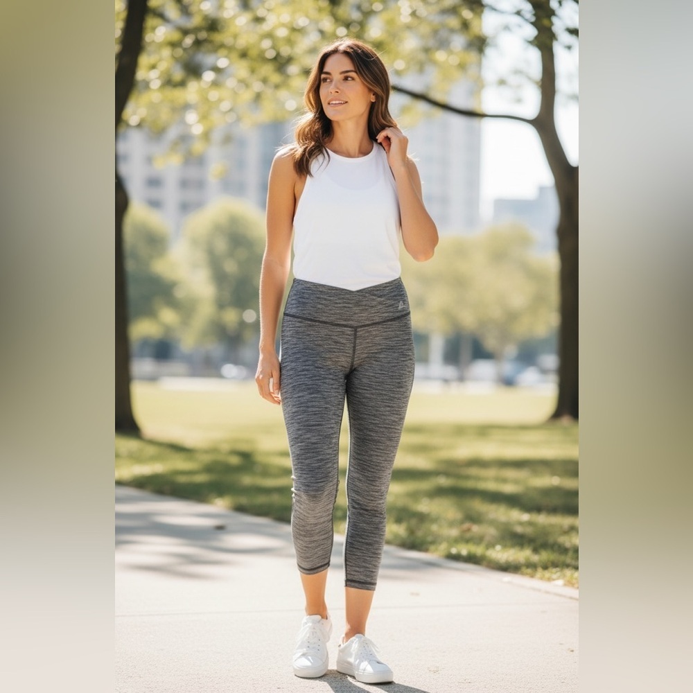 RBX Charcoal and Black Women's Leggings